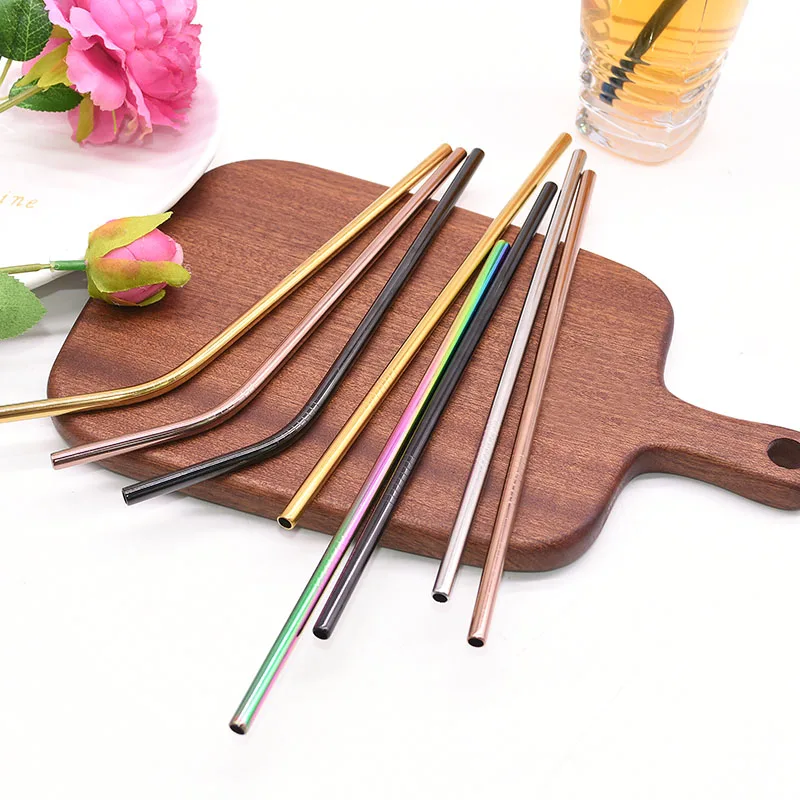 304 соломинки многократного использования из нержавеющей стали металлическая