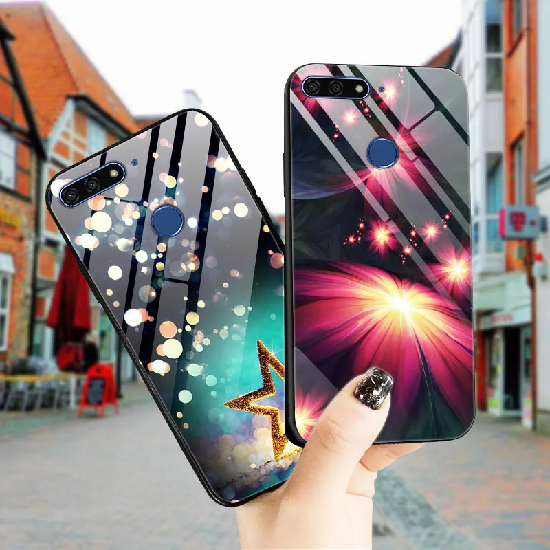 Чехол из закаленного стекла для Huawei Honor 7C 7A Pro 7 A Y5 Lite Y6 Prime 2018 Y7 2019 Y9 мягкий