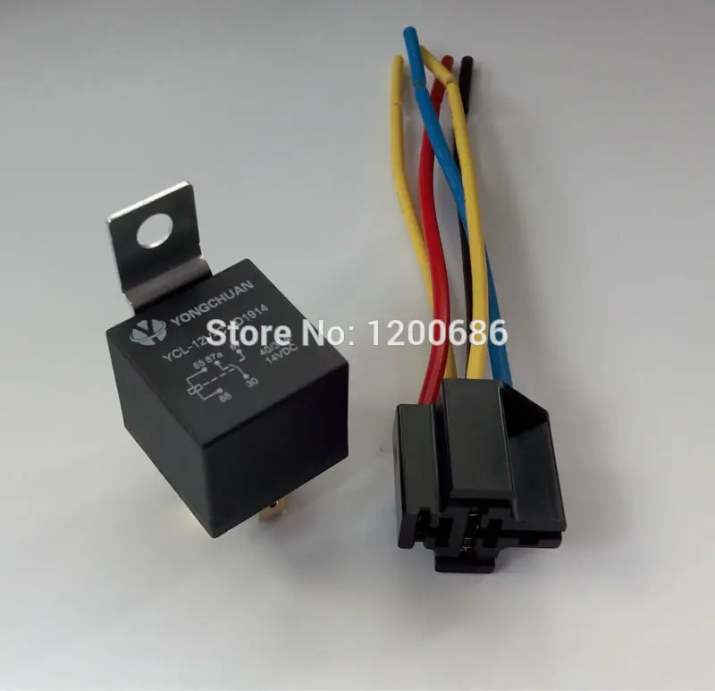 DC 12V 40A AMP релейный разъем SPDT 5 Pin Wire для автомобиля грузовика аксессуары |