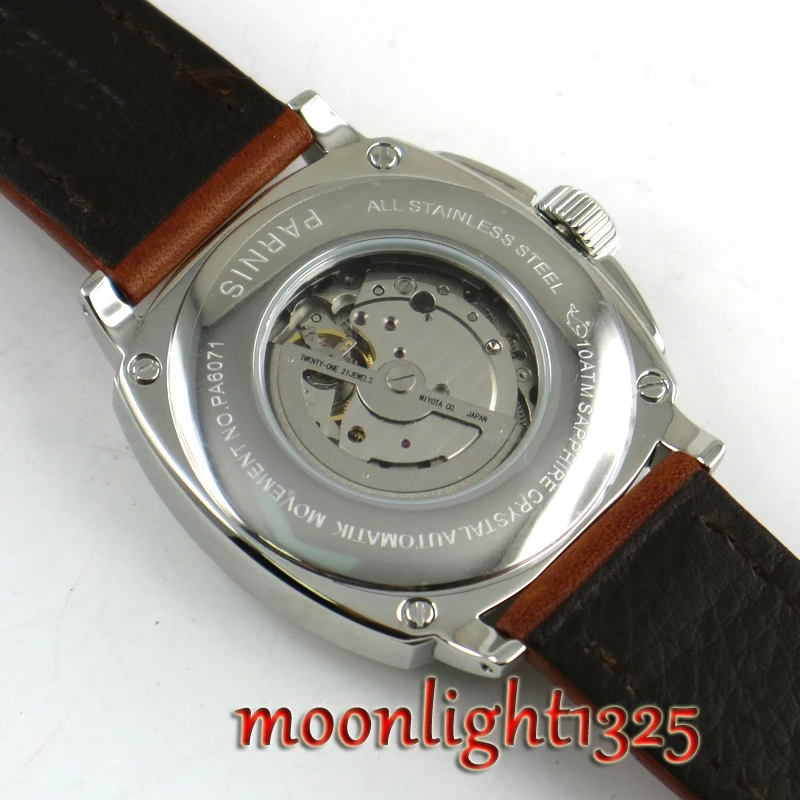 Мужские часы Modisch механические с сапфирами и черным циферблатом 44 мм|Мужские