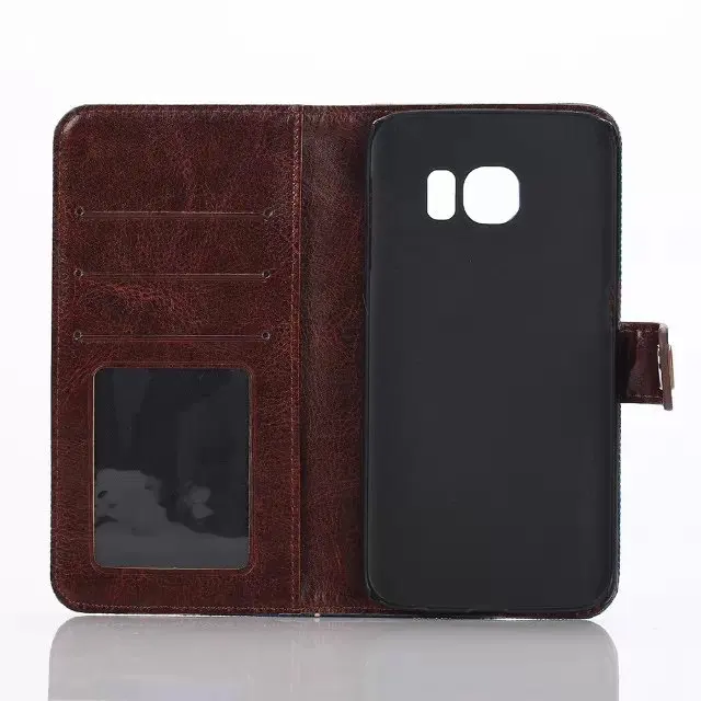 100pcs/lot New Denim Leather Wallet Case For Samsung Galaxy S6 Edge G9250 Phone Bag Flip Cover Stand With Card Slots Wholesale |