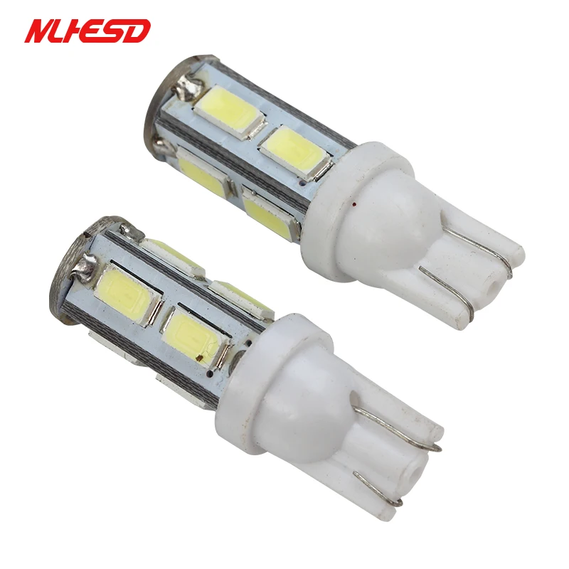 10 шт./лот T10 w5w светодиодные лампы t10 9SMD led 5630 5730 Автомобильные 9LED Wedge BULB W5W