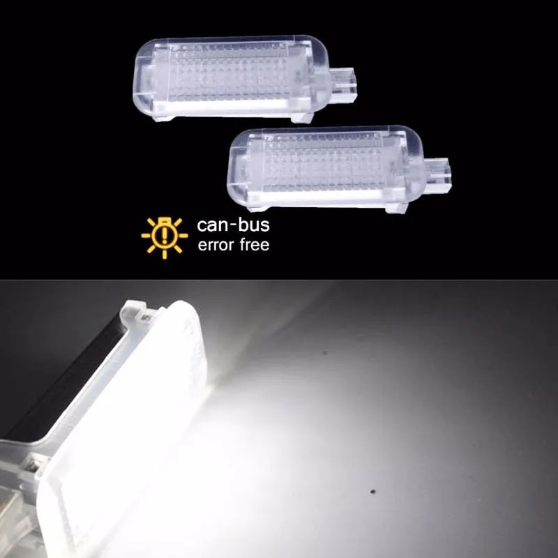 2 шт. ошибок 18SMD светодиодный любезно перчатки коробка под дверь ног светильник для Ауди Шкода Fabia Octavia VW Golf4/5/6 Tiguan Touareg