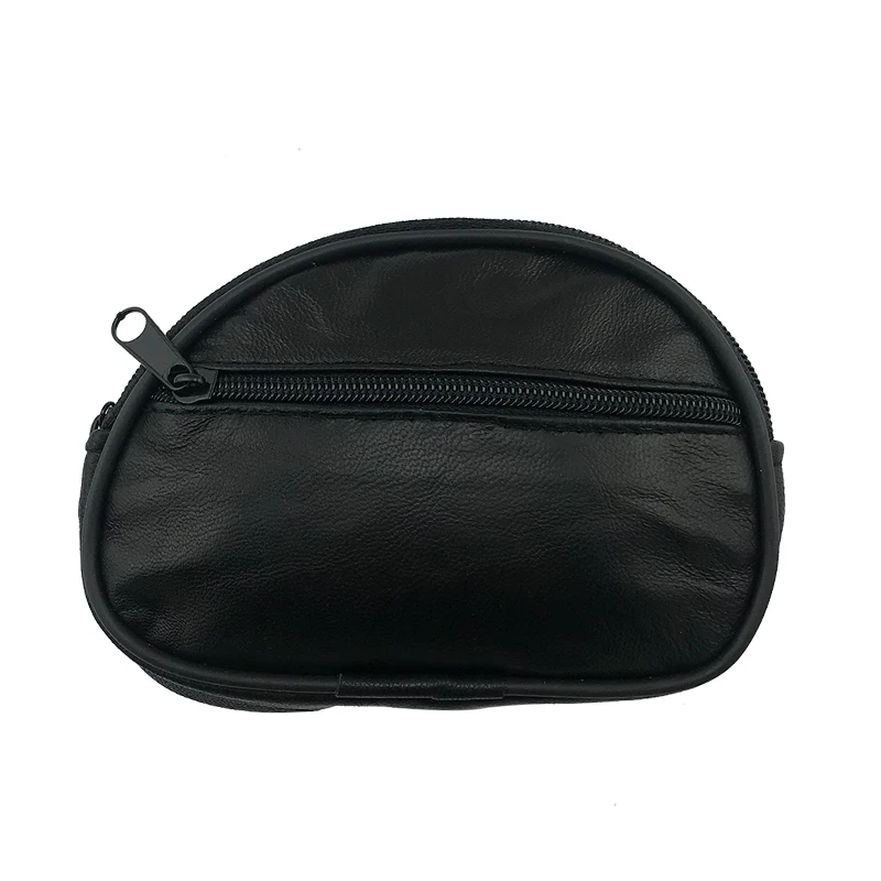 black NICOLE& CO, кожаный кошелек для монет, черный мини-кошелек, Одноцветный, натуральная кожа, на молнии, маленький кошелек, кошелек, сумка для мелочи, ID сумка - Цвет: black