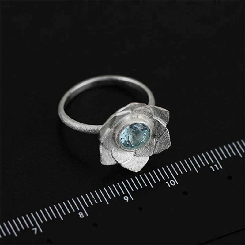 Lotus Fun Moment реального 925 пробы серебро Натуральный камень творческий ручной Модные