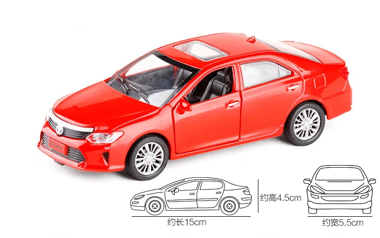 1:32 весы TOYOTA CAMRY металлического сплава литья под давлением модель автомобиля Миниатюрная модель с отступить звук светильник модель для детей игрушки автомобиля