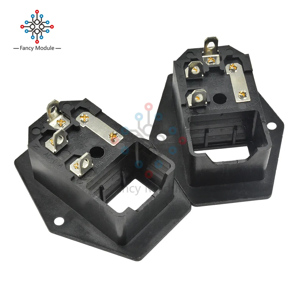 5 шт./лот AC 250 В 10A IEC320 C14 Мужской Шнур питания Входной адаптер от сети медный