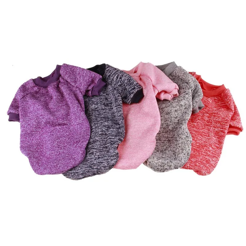 XS-2XL, зимняя теплая одежда для собак, куртка для щенков, пальто, Мягкие Рубашки для собак, Однотонный свитер со щенком для чихуахуа, йоркца, 15
