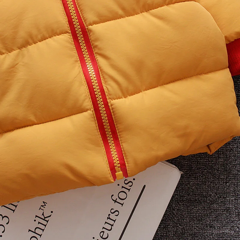 Зимние куртки с капюшоном для младенцев зимнее пальто из хлопка маленьких