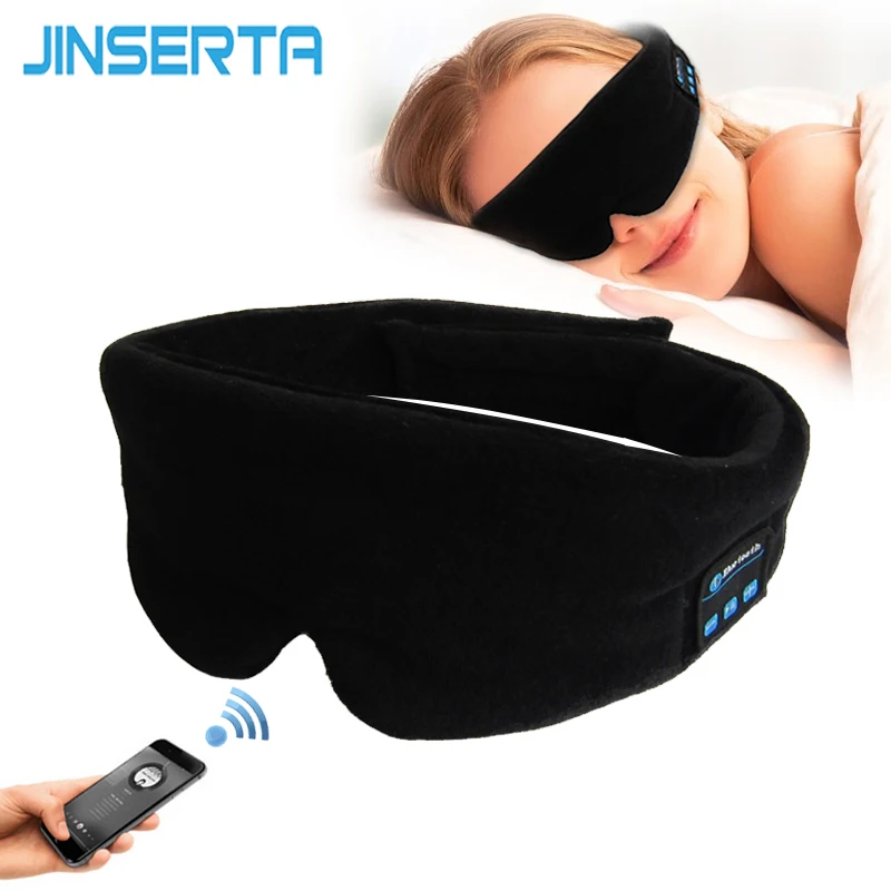 JINSERTA Беспроводные стерео Bluetooth наушники маска для сна держатель телефона мягкие