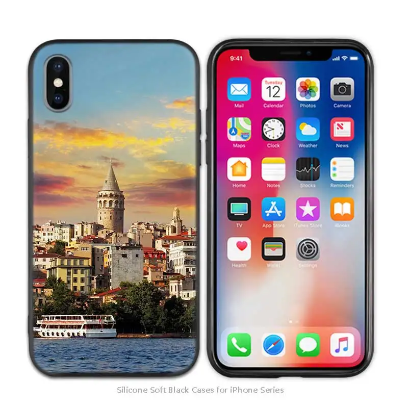 A009 Turkey Turkish Flag Black Scrub Anti-knock TPU Silicone Case Cover for iPhone X XS XR XS 11 11Pro Max 7 8 6 6S 5 5S SE Plus - Цвет: A009
