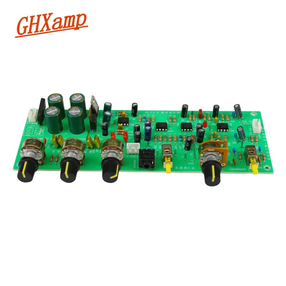 GHXAMP Hi Fi предусилитель доска 2 канала ВЧ бас Регулировка громкости регулятор