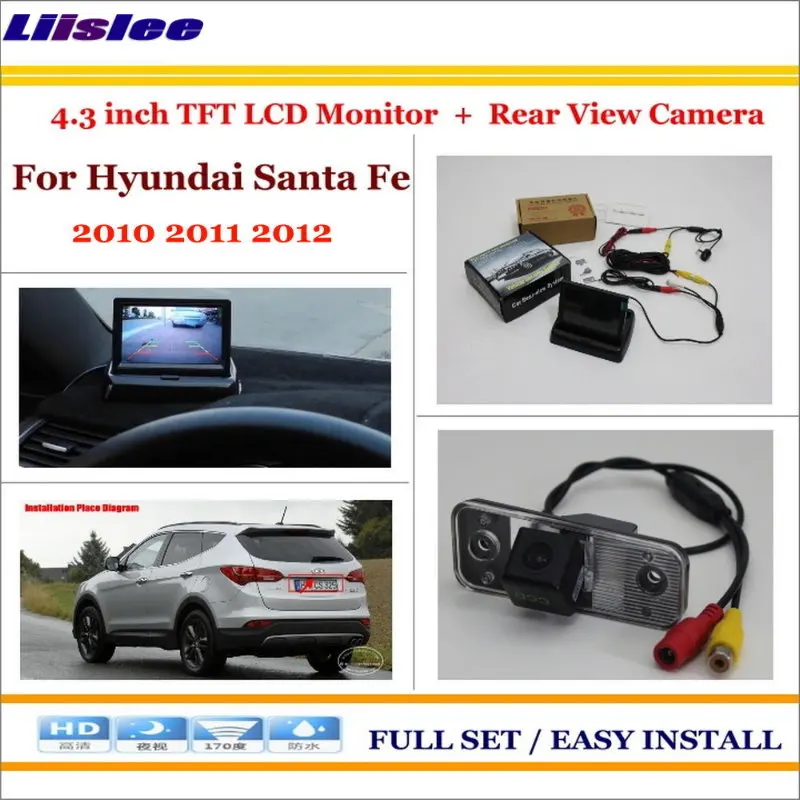 

Auto camera For Hyundai Santa Fe 2010 2011 2012 Car 4.3" Color LCD Monitor Rear Back Up Camera Park Parking System