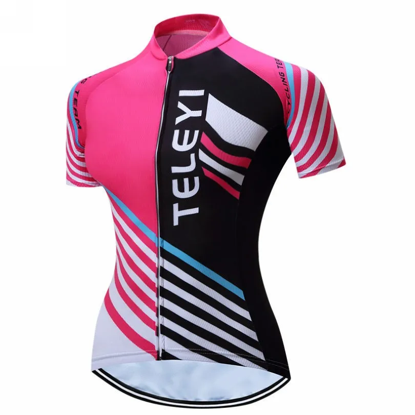 Женская Спортивная футболка TELEYI дышащая для езды на велосипеде|cycling jersey bike|cycling