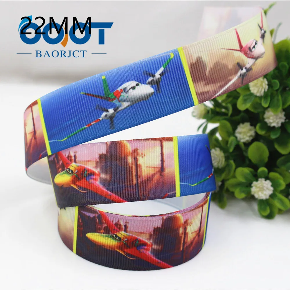 Мультяшные ленты OOOT BAORJCT 1750611 22 мм 10 ярдов термопереводная печать grosgrain аксессуары