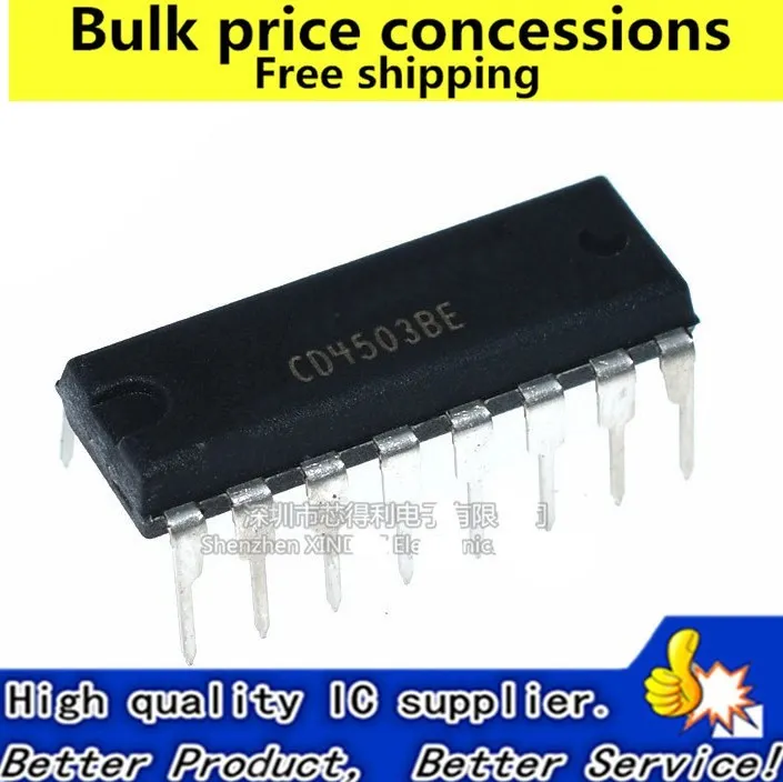 

Драйвер 50 шт./лот CD4503BE CD4503 4503 4503B 4503BE DIP-16, импортный оригинальный IC