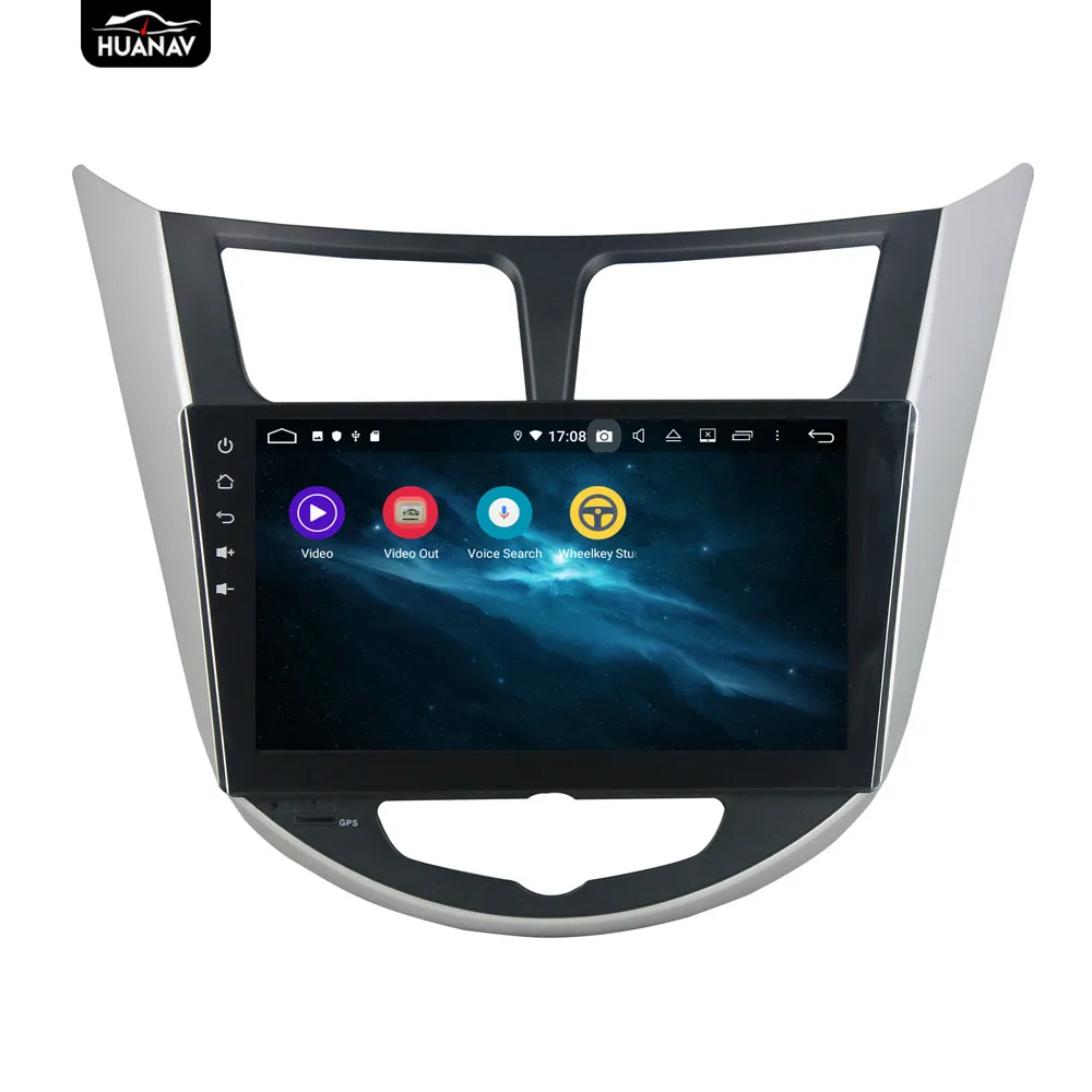 Автомобильный DVD плеер DSP Android 9 GPS навигация для Hyundai Verna/Accent/Solaris 2011 + Авторадио