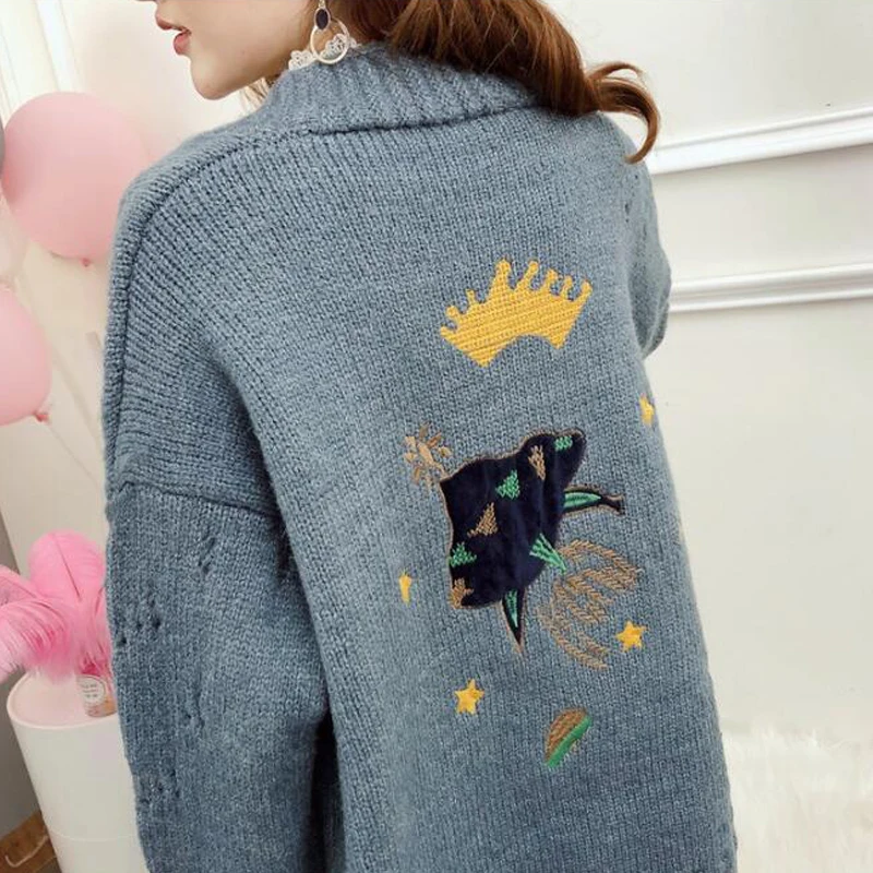 Shellsuning корейский свитер с дырками для женщин осень зима эластичные негабаритные