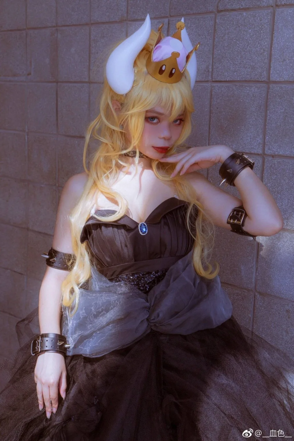 Супер Марио Bowsette Kuppa Koopa Hime принцесса косплей белые рожки ручной работы реквизит Хэллоуин вечерние реквизит