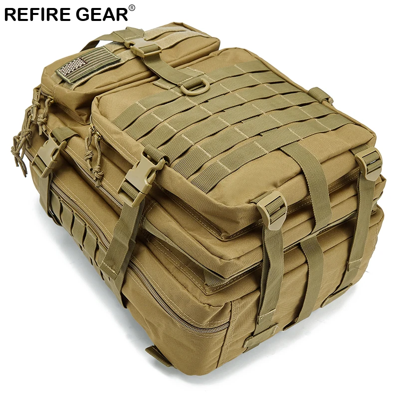 Уличный тактический рюкзак Refire Gear вместительная армейская водонепроницаемая