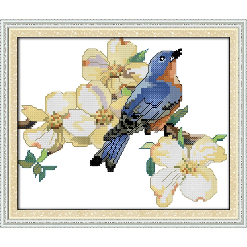 Everlasting Love Pretty Bird (2) китайский набор крестиков экологичный хлопок 11CT DIY подарок