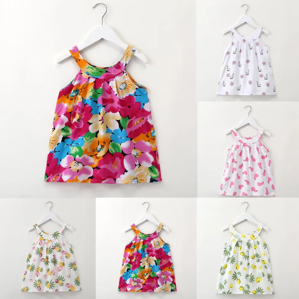 Summer Cute Baby Kids Girl Dress Toddler baby girl fashion clothes 2018 kids Princess Party Floral Print Tutu dropshipping | Детская