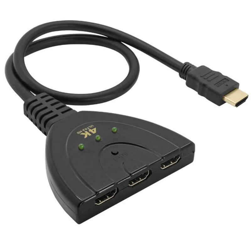 3 порта HDMI коммутатор в 1 выход 1080P 2K 4K Hub V1.4B переключатель сплиттер адаптер кабель