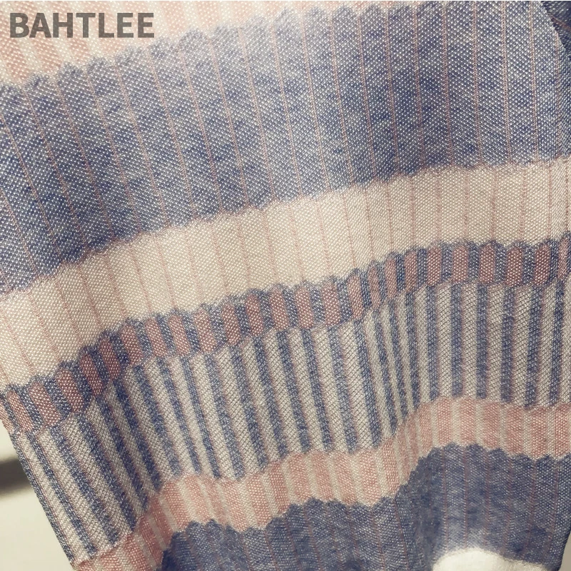BAHTLEE Женская летняя футболка Tencel трикотажные короткие рукава оборки с круглым