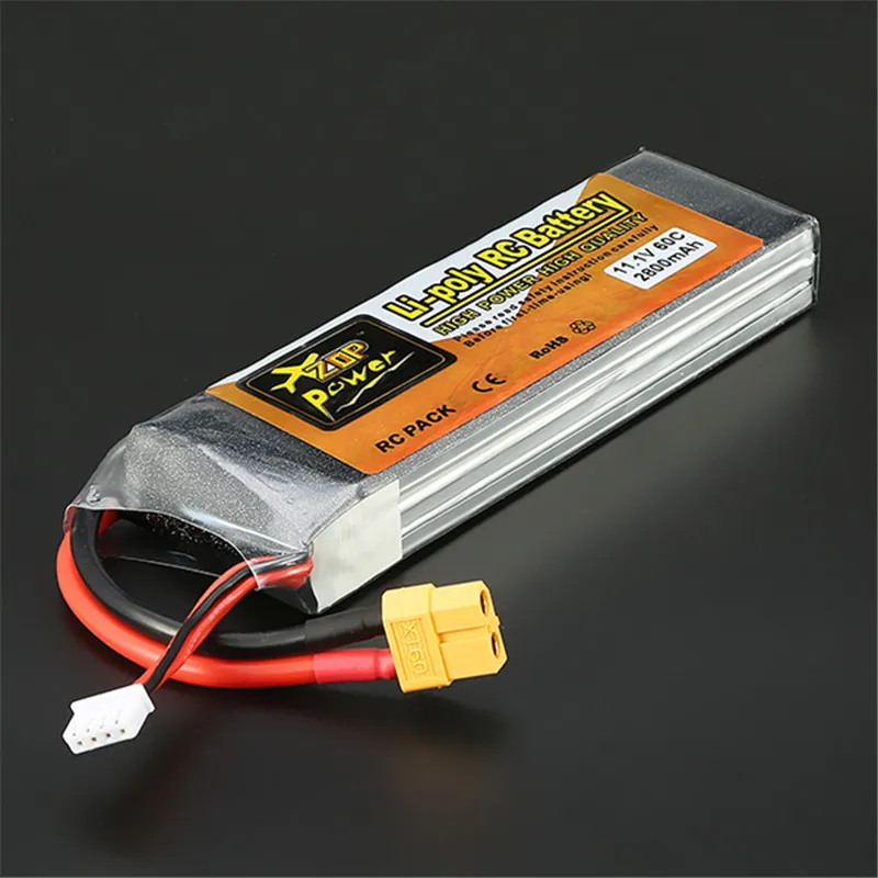 ZOP Power 11 1 В 2800 мАч 3S 60C Lipo аккумулятор XT60 разъем для игрушки на радиоуправлении