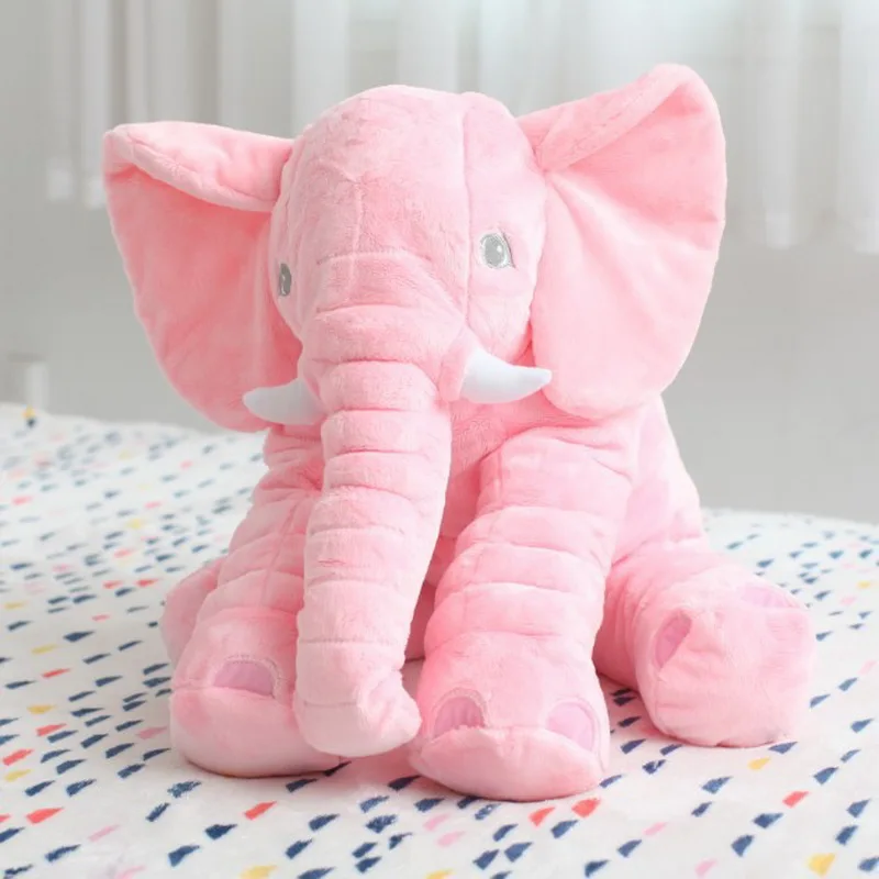 

Large Plush Elephant Doll Toy 40cm/60cm Height Kids Sleeping Back Cushion Cute Stuffed Elephant Baby Accompany Doll Xmas Gift