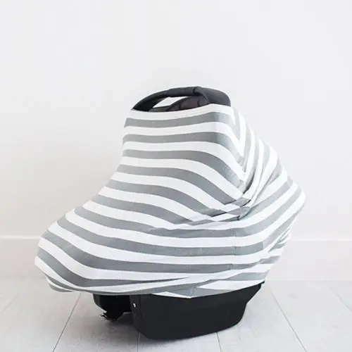 2017 Nursing Breastfeeding Cover Scarf Baby Car Seat Canopy Infinity Stretchy Shawl Stripe Print Pregnant Coat One Size | Женская одежда