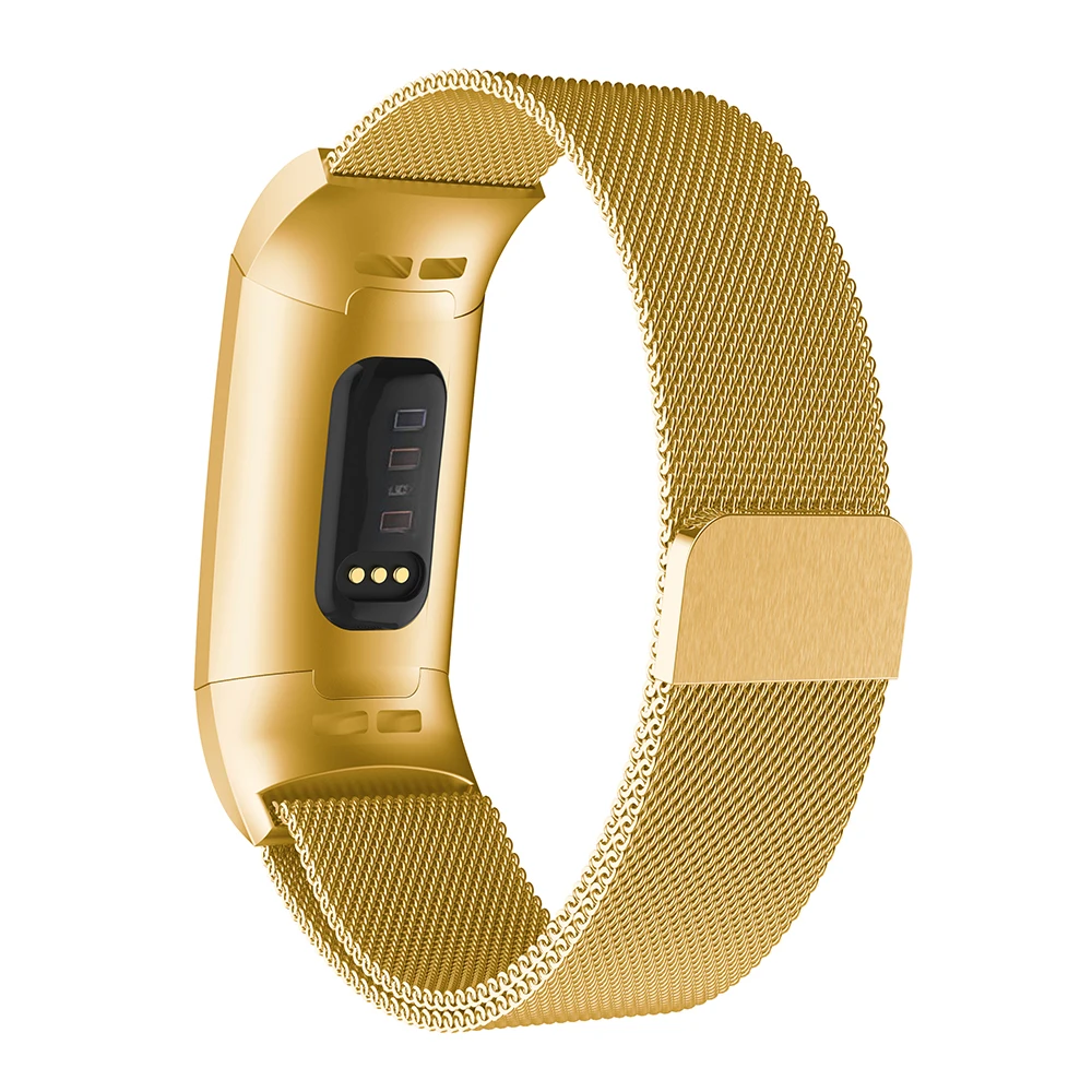 Для Fitbit Charge 3 Смарт Браслет ремешок Миланская нержавеющая сталь Ремешок L/S красочный металлический ремешок на руку для Fitbit Charge 3