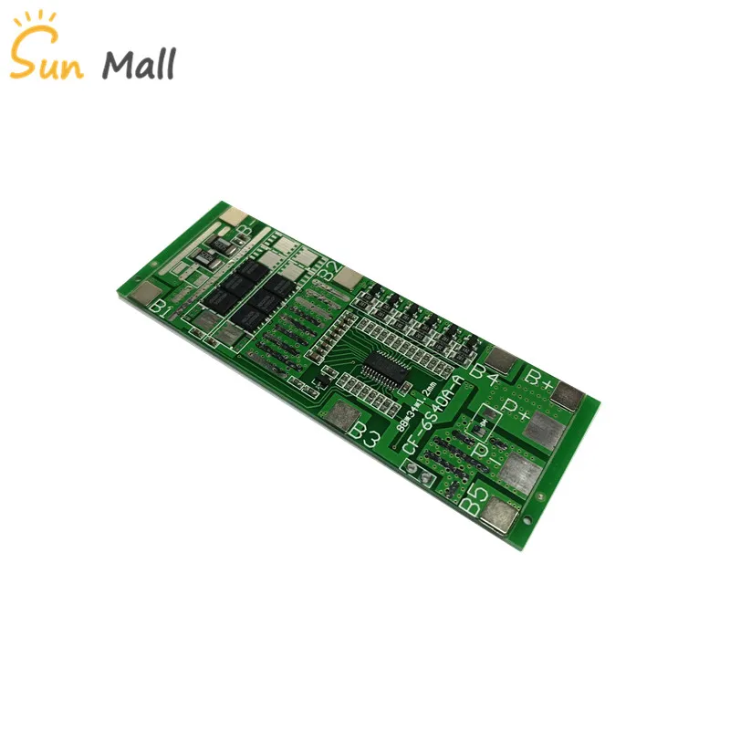 6S 40A 22V24V BMS доска/литиевая батарея защитная доска с сбалансированными