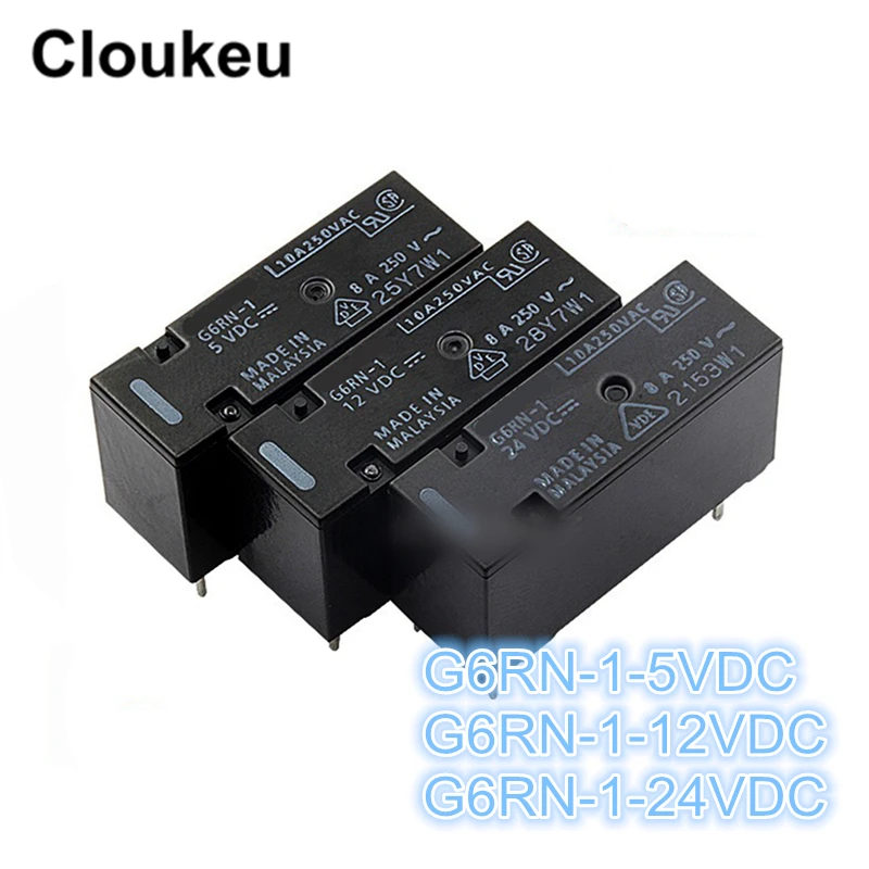 

2 шт. реле DIP5 G6RN-1-5VDC 12VDC 24VDC DC5V DC12V DC24V 8A