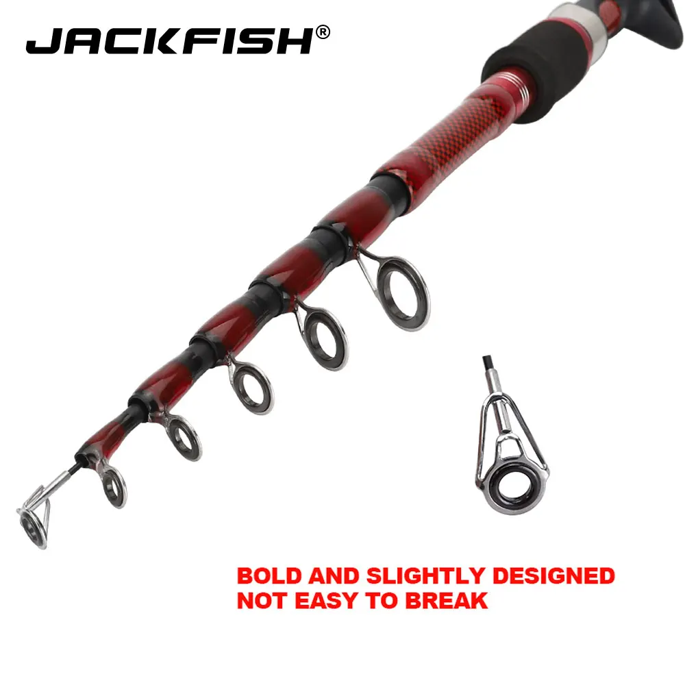 Карбоновая телескопическая удочка JACKFISH кастинговое удилище 1 8-2 7 м класс