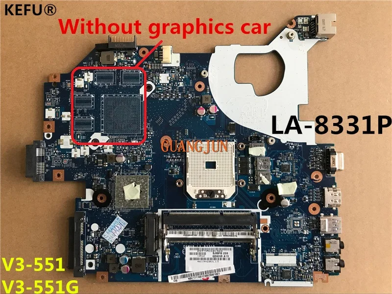 KEFU для Acer V3-551 Q5WV8 V3-551G NB.C1711.001 тестирование материнской платы ноутбука быстрая