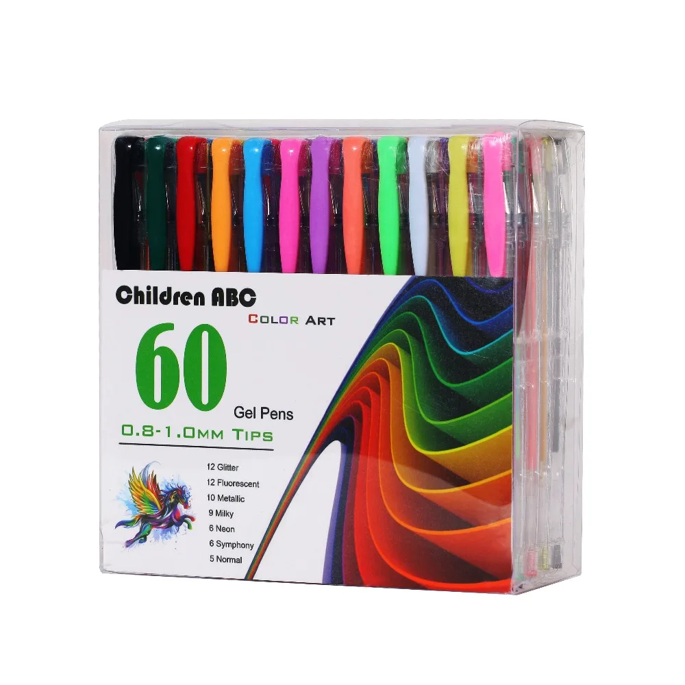 Набор детских гелевых ручек ABC Smart Color Art 60 шт. цвета в комплекте: классический