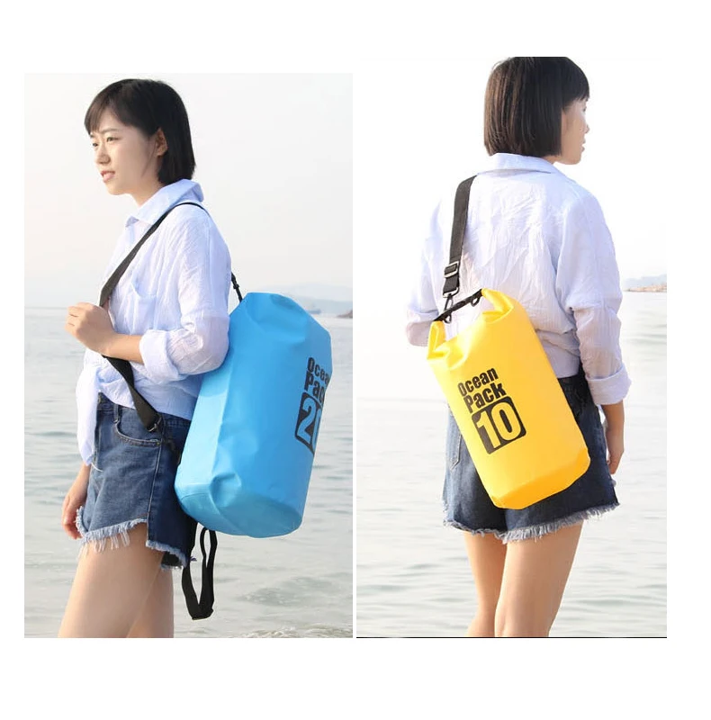 

Outdoor PVC 5L 10L Swimming Compression Storage Waterproof Bag Dry Bag For Swimming Camping Floating Sailing Canoeing