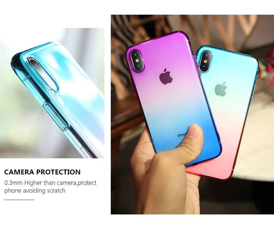 KISSCASE градиентный чехол для iPhone 11 6 6 S 7 8 Plus X XR XS Max Ультратонкий силиконовый чехол для iPhone 5S, se 11 Pro Max