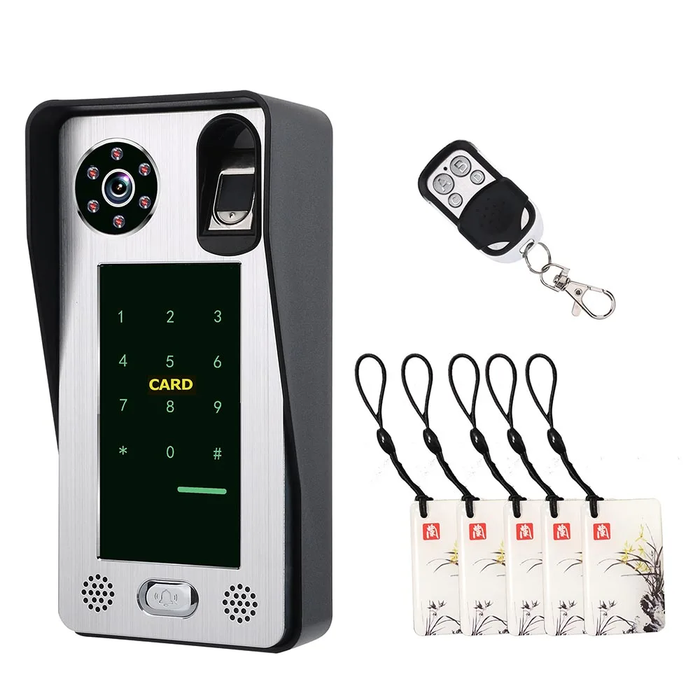 

Yobang Security APP Control Fingerprint Password Camera 9 Inch Monitor Wifi Wireless Video Door Phone Doorbell Intercom+IC Card