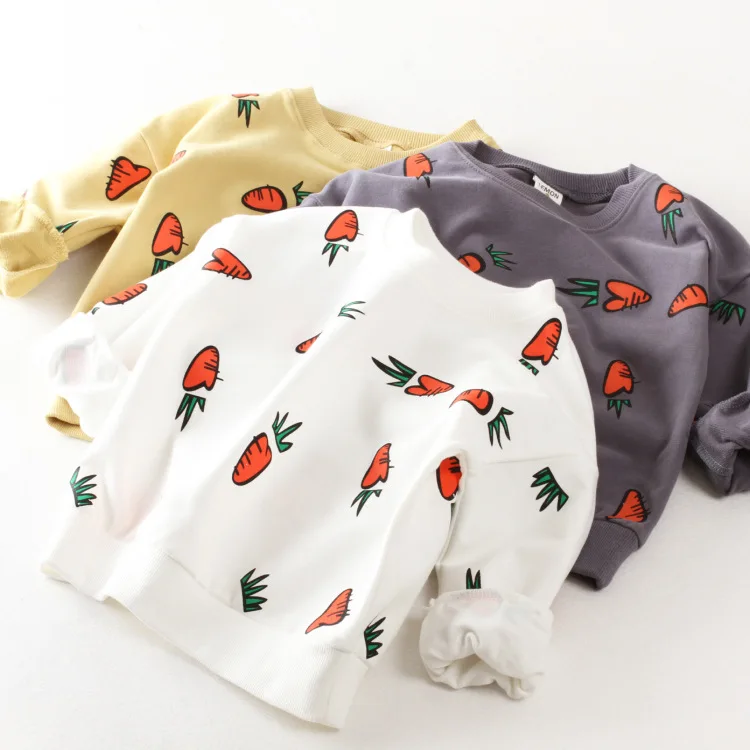 Футболки для маленьких девочек футболки морковь свитшот с длинными рукавами
