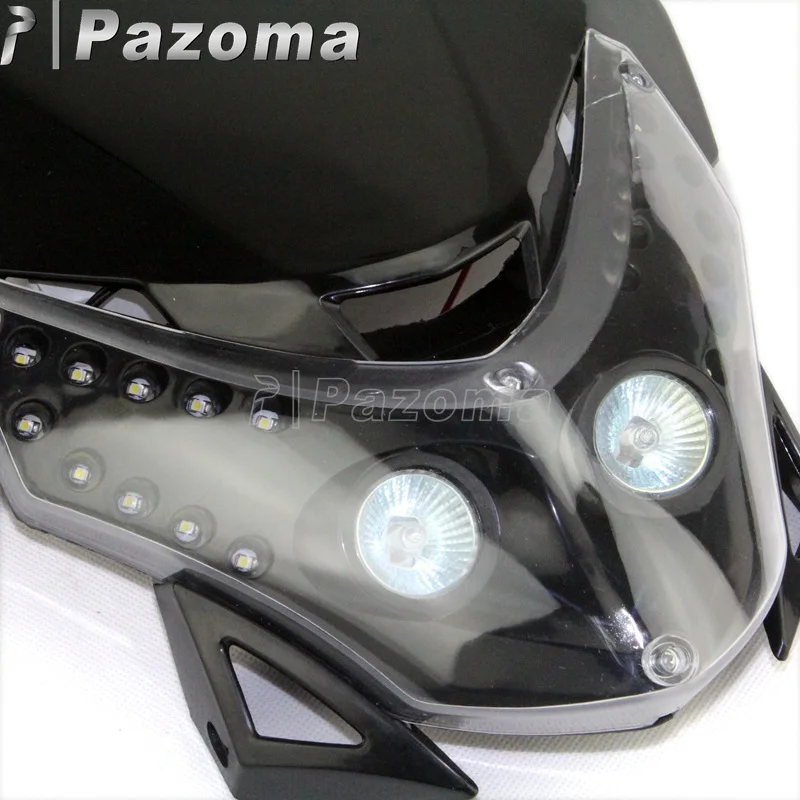 Универсальный Мотоцикл Байк супермото черных точек полоски для светильник