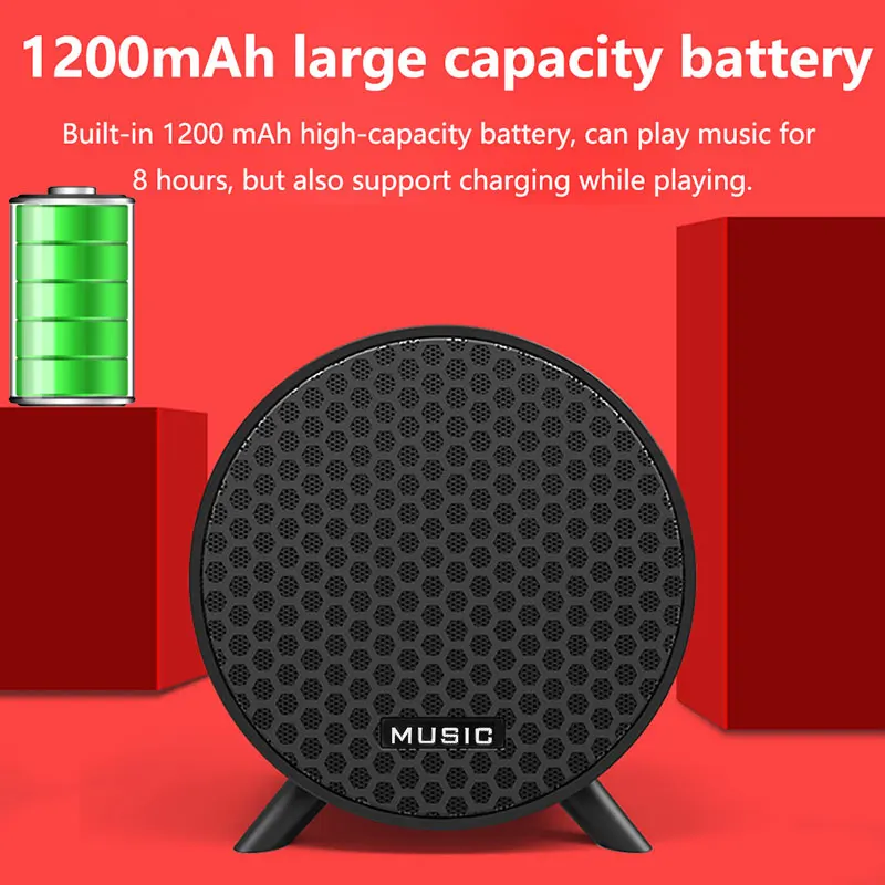 Мини Bluetooth динамик портативный беспроводной динамик звуковая система стерео музыка объемный сабвуфер Поддержка TF карта AUX USB для телефона
