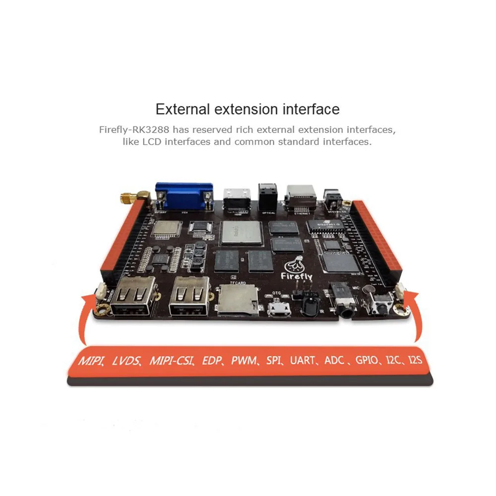 Четырехъядерная макетная плата Firefly RK3288 ARM 1 8 ГГц Linux + демо Android 2 4 ГГц/телефон Wi Fi