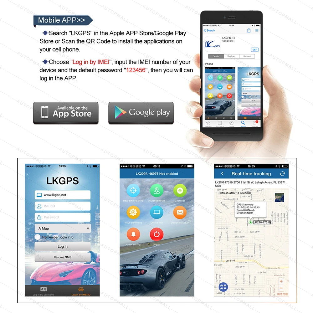 $50.14 Car GPS Tracker LK209B Vehicle Tracking Device GPS Locator GSM GPRS Tracker 120 Days Standby Time Powerful Magnet Waterproof