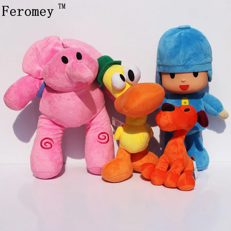 4 шт./лот Pocoyo Плюшевые игрушки Испания мультфильм фильм покойо, Элли, Пато-Лула Аниме Мягкие плюшевые куклы детские игрушки для девочек и мальчиков подарок