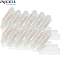 20pcs pkcell white case cover holder aa aaa battery storage box