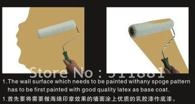 Губчатый уплотнитель разных форм для росписи стен 9 дюймов 230 мм губка комплект