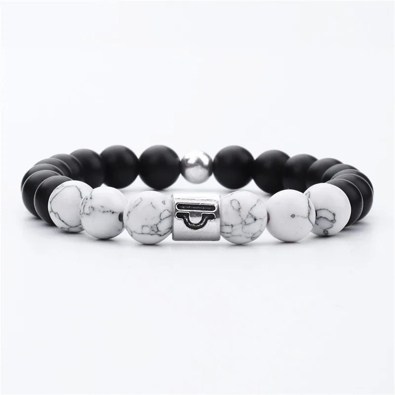 DIEZI Винтаж для мужчин черный белый цвет ручной работы Strand браслет женщин Jewelry 12