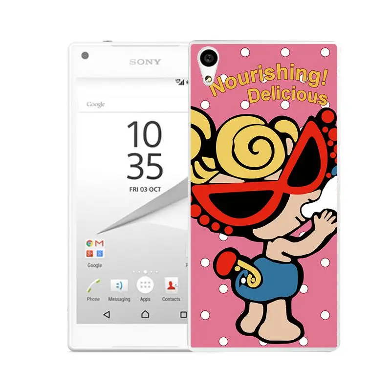 Qmswei ТПУ Ясно Мягкий чехол для телефона Sony Z3 Z2 Z5 Z4 печатных слон милый мультфильм